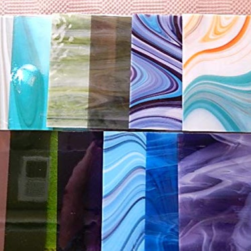 COE 96 Oceanside Spectrum Wissmach Fusible Glass 3mm 4 x 6 20 ...