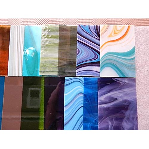 COE 96 Oceanside Spectrum Wissmach Fusible Glass 3mm 4 x 6 20 ...