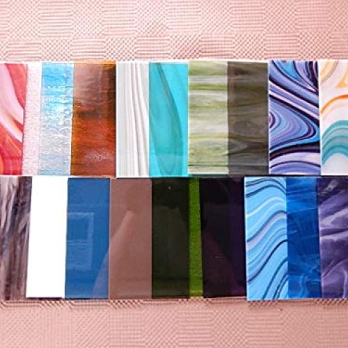 COE 96 Oceanside Spectrum Wissmach Fusible Glass 3mm 4 x 6 20 ...