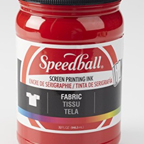 Speedball 004601 Fabric Screen Printing Ink, 32 fl. oz, Red