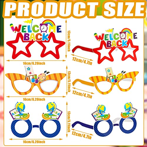 Spiareal 24 Pcs Welcome Back to School Glasses for Kids First Day ...