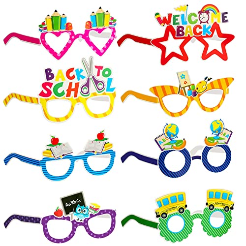 Spiareal 24 Pcs Welcome Back to School Glasses for Kids First Day ...