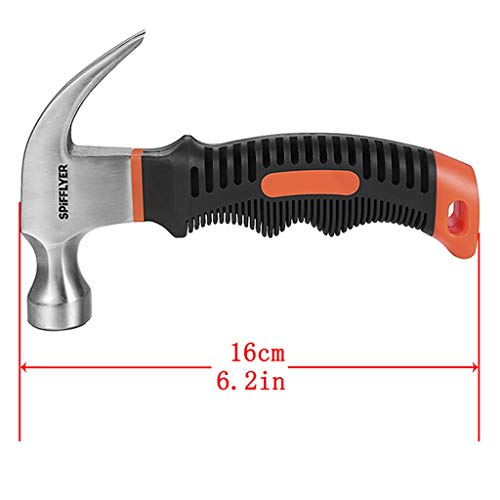 Spifflyer 8 OZ Small Claw Hammer Mini Stubby Hammers and Nails Too...