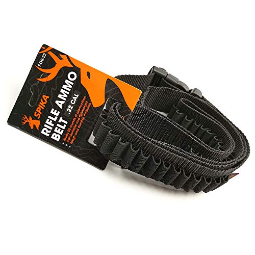 SPIKA Rifle Ammo Belt .22cal Shell Holder 50 Rounds Hunting Adjust...
