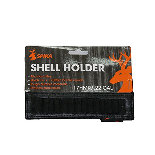 SPIKA Rifle Butt Stock Shell Holder .17 .22 Ammo Holder 14 Rounds