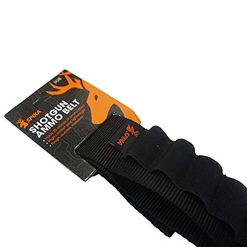 SPIKA Shot Shell Belt 12 Gauge Ammo Holder 25 Rounds Hunting Ad...