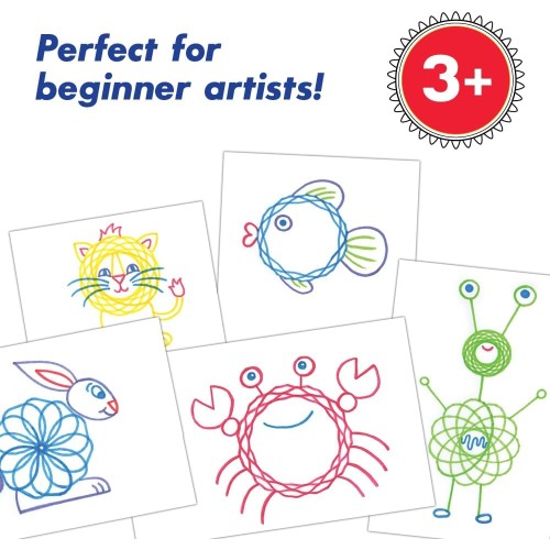Spirograph Jr. — Jumbo Sized Gears Classic Retro Toy For Spiral Drawing Art Design Toy Kit for Smaller Hands — For Kids Ages 3 and Up