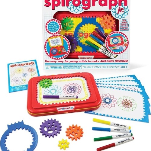 Spirograph Jr. — Jumbo Sized Gears Classic Retro Toy For Spiral Drawing Art Design Toy Kit for Smaller Hands — For Kids Ages 3 and Up