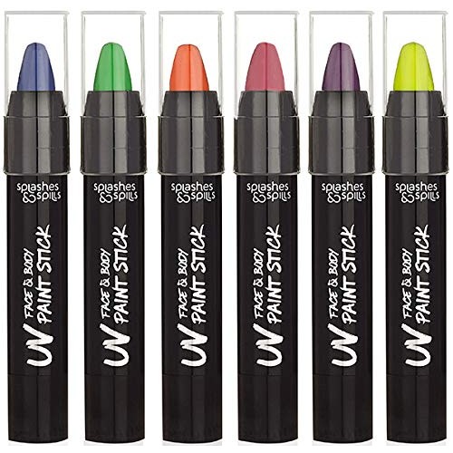 UV Face and Body Paint Sticks - Costume, Halloween and Club Makeup...
