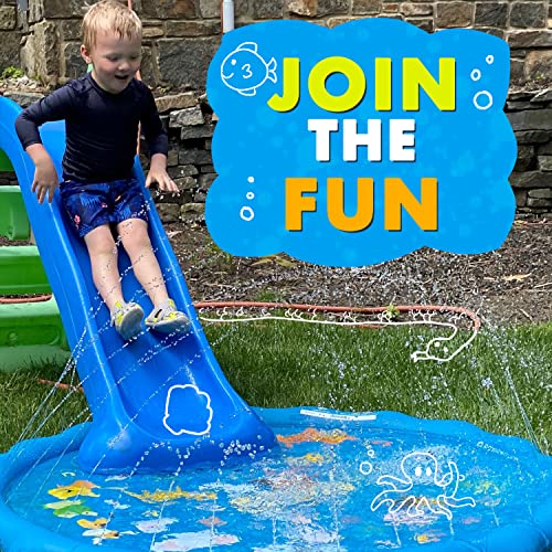 SplashEZ 3-in-1 Splash Pad, Sprinkler for Kids and Baby Pool for L...