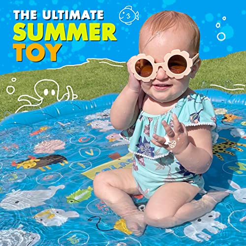 SplashEZ 3-in-1 Splash Pad, Sprinkler for Kids and Baby Pool for L...