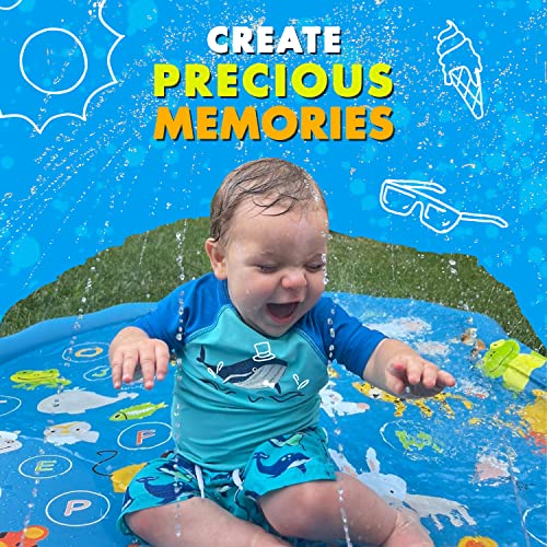 SplashEZ 3-in-1 Splash Pad, Sprinkler for Kids and Baby Pool for L...