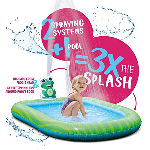 Splashinkids 3 in 1 Inflatable Sprinkler Pool for Kids, Baby Pool...