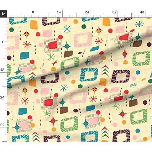 Spoonflower Fabric - 1950S Atomic Pattern Retro Mid Century Modern...