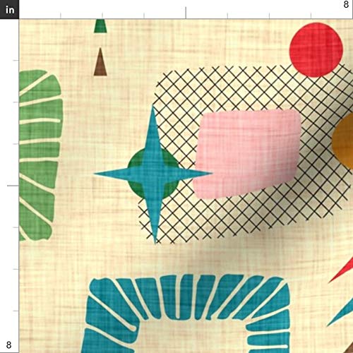 Spoonflower Fabric - 1950S Atomic Pattern Retro Mid Century Modern...