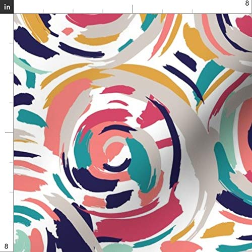 Spoonflower Fabric - Abstract Circles Contemporary Modern Geometri...