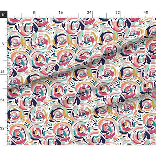 Spoonflower Fabric - Abstract Circles Contemporary Modern Geometri...