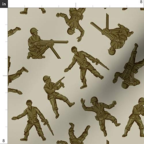 Spoonflower Fabric - Army Men Abstract Toy Decor Green Printed on ...