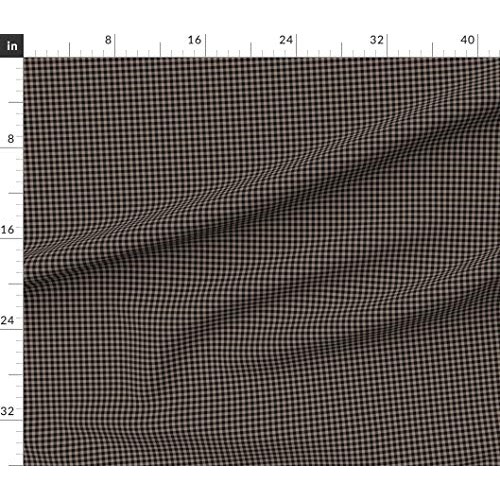 Spoonflower Fabric - Black Buffalo Plaid Woodland Coordinate Check...