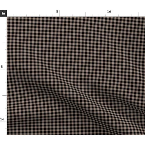 Spoonflower Fabric - Black Buffalo Plaid Woodland Coordinate Check...