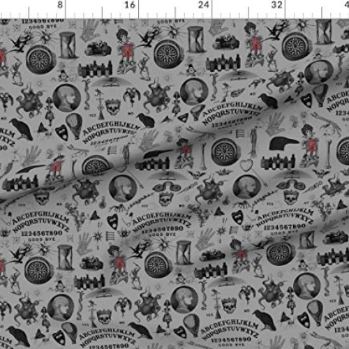 Spoonflower Fabric - Board Fortune Occult Halloween Steampunk Anat...