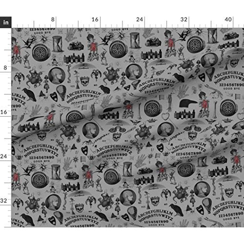 Spoonflower Fabric - Board Fortune Occult Halloween Steampunk Anat...