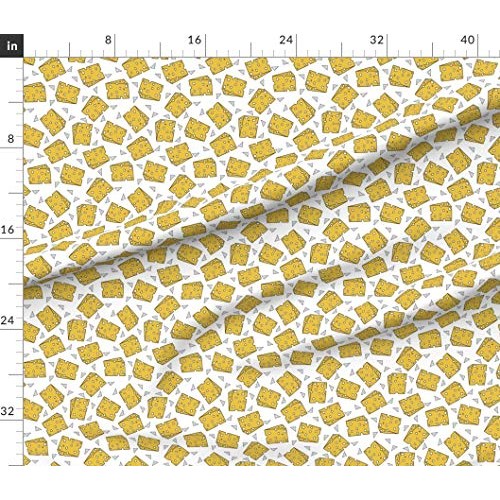 Spoonflower Fabric - Cheese Novelty Food Print Kitchen Kids Mouse ...