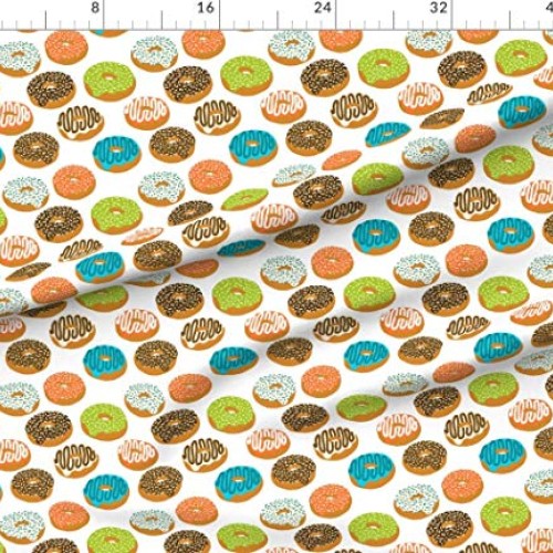 Spoonflower Fabric - Donuts Print Boys Gender Neutral Food Novelty...