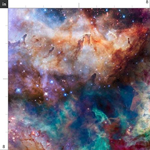 Spoonflower Fabric - Galaxy Nebula Space Stars Abstract Galactic P...