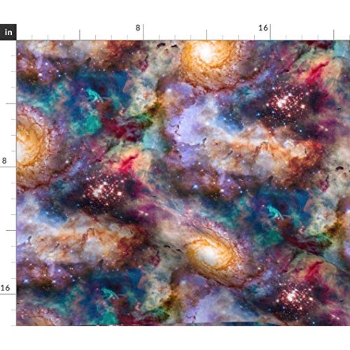 Spoonflower Fabric - Galaxy Nebula Space Stars Abstract Galactic P...