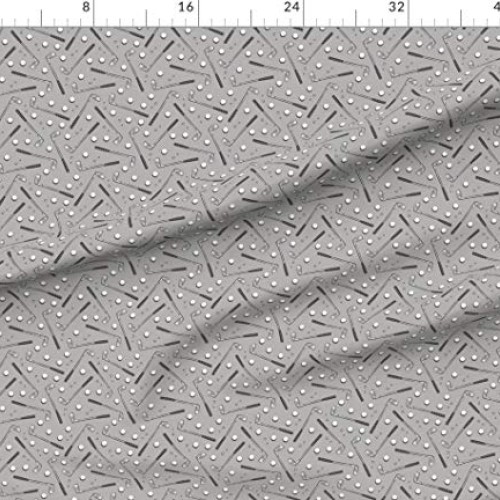 Spoonflower Fabric - Golf Clubs Gray Baby Boy Sports Balls Trendy ...