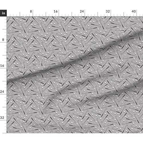 Spoonflower Fabric - Golf Clubs Gray Baby Boy Sports Balls Trendy ...