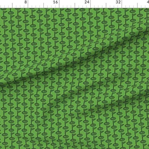 Spoonflower Fabric - Golf Hole Tee Sport Printed on Petal Signatur...