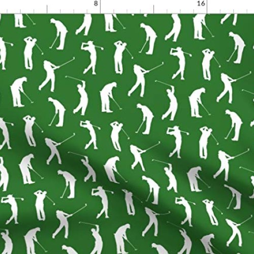 Spoonflower Fabric - Golfers Small Golfer Golf Golfing Sports Man ...