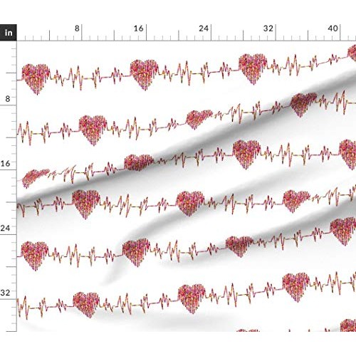 Spoonflower Fabric - Hearts Heart Medical Love Colorful Printed on...