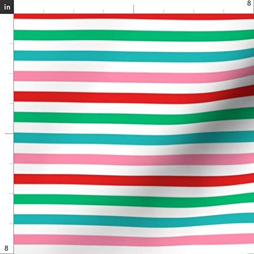 Spoonflower Fabric - Holiday Stripe Christmas Stripes Bright Kids ...
