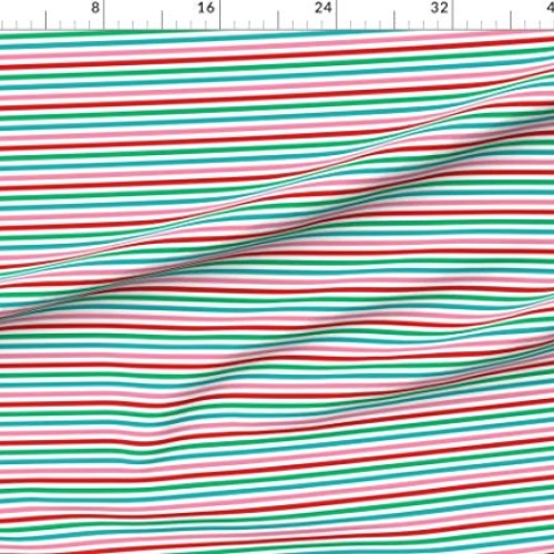 Spoonflower Fabric - Holiday Stripe Christmas Stripes Bright Kids ...