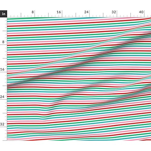 Spoonflower Fabric - Holiday Stripe Christmas Stripes Bright Kids ...