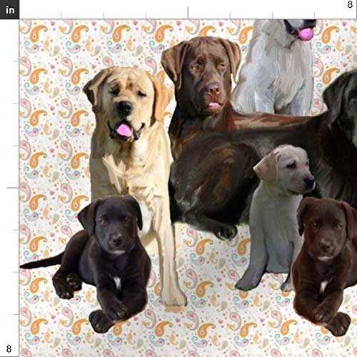 Spoonflower Fabric - Labrador Retriever Retrievers Lab Dogs Animal...