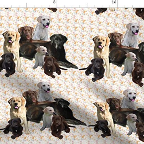 Spoonflower Fabric - Labrador Retriever Retrievers Lab Dogs Animal...