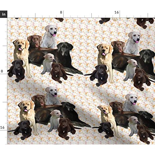 Spoonflower Fabric - Labrador Retriever Retrievers Lab Dogs Animal...