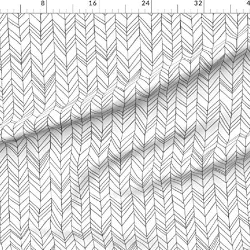 Spoonflower Fabric - Large Chevron Modern Feather Geometric White ...