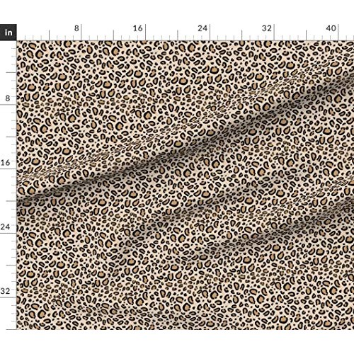 Spoonflower Fabric - Leopard Print Tan Natural Animal Cheetah Safa...