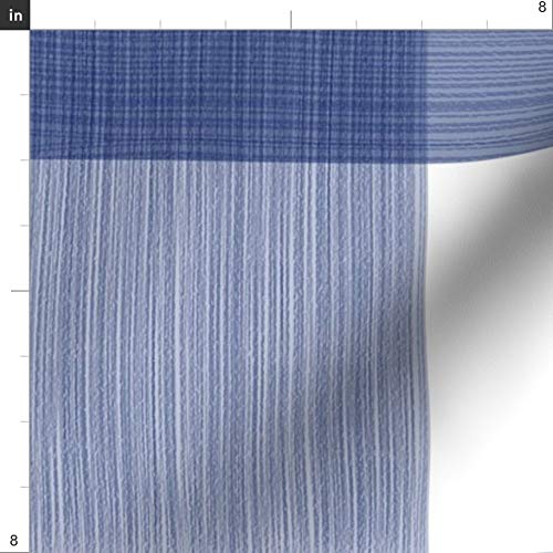 Spoonflower Fabric - Navy Buffalo Plaid Check Gingham Blue White P...