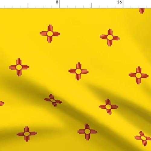 Spoonflower Fabric - New Mexico Flag State Flags USA United States...