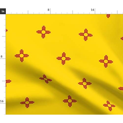 Spoonflower Fabric - New Mexico Flag State Flags USA United States...