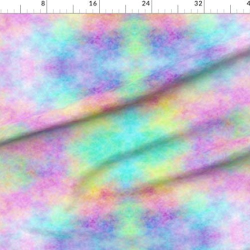 Spoonflower Fabric - Opal, Pastel, Rainbow, Watercolor, Unicorn, M...