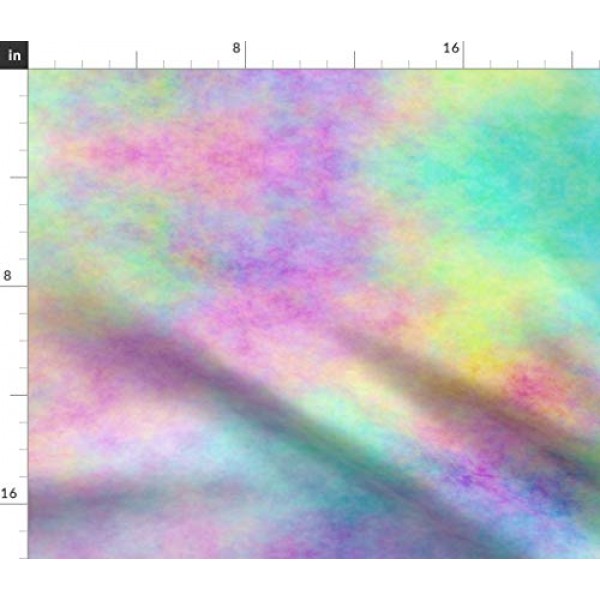 Spoonflower Fabric - Opal, Pastel, Rainbow, Watercolor, Unicorn, M...