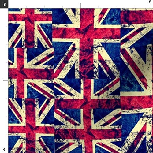 Spoonflower Fabric - Retro British Flags Large Quilt Flag England ...
