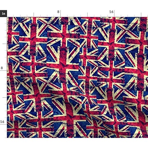Spoonflower Fabric - Retro British Flags Large Quilt Flag England ...